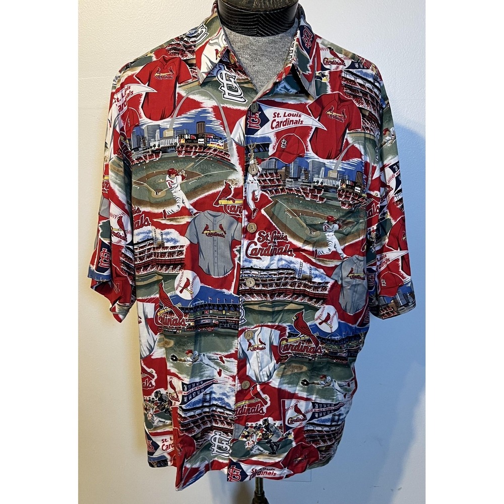 St. Louis Cardinals Shirt Mens Large Multi‎ Color MLB Baseball Reyn Spooner